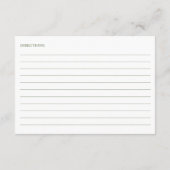 ホワイトアジサイフローラ水彩レシピカード エンクロージャーカード (裏面)