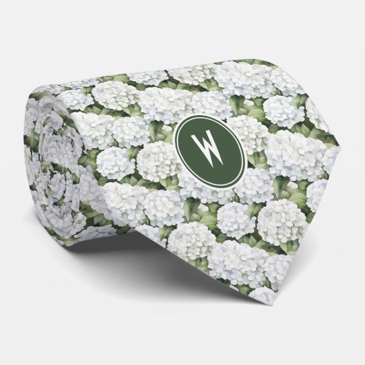 ホワイトアジサイフローラ ネクタイ (ロール)
