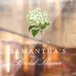 ホワイトアジサイブライダルシャワーウェルカム ウィンドウサイン