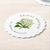 ホワイトアジサイブライダルシャワー ペーパーコースター (アングル)