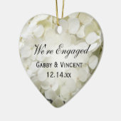 ホワイトアジサイ婚約 セラミックオーナメント (左)