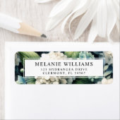 ホワイトアジサイ植物学カスタムリターンアドレス ラベル (インサイチュ)