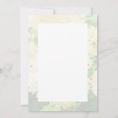 ホワイトアジサイ結婚ズのリハーサル招待状 招待状 (裏面)