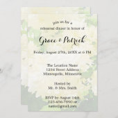 ホワイトアジサイ結婚ズのリハーサル招待状 招待状 (正面/裏面)