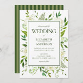 ホワイトアジサイ結婚ズ 招待状 (正面/裏面)