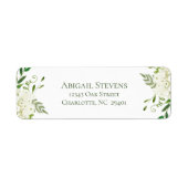 ホワイトアジサイ結婚フローラ差出人住所 ラベル (正面)