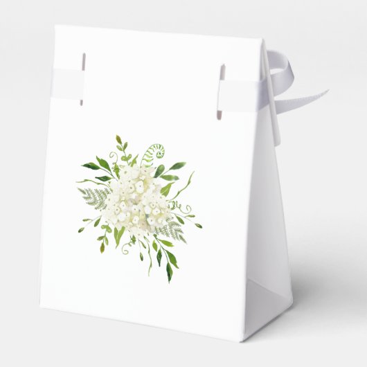 ホワイトアジサイ結婚フローラ感謝 フェイバーボックス (裏面サイド)