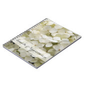 ホワイトアジサイ結婚フローラ ノートブック (左側)