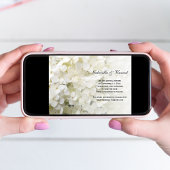 ホワイトアジサイ結婚式の日付発表を保存 セーブザデート