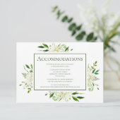 ホワイトアジサイ花の結婚式の宿泊施設 エンクロージャーカード (スタンド正面)