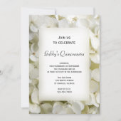 ホワイトアジサイ花キンセアニェラパーティー 招待状 (正面)