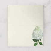 ホワイトアジサイ花テンテッド座席表 プレイスカード (外部開封)