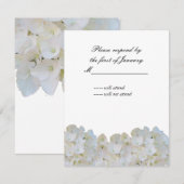 ホワイトアジサイ返信カード 出欠カード (正面/裏面)