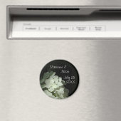 ホワイトアジサイ金沢ラウンドマグネット マグネット (インサイチュ (食洗機))