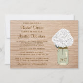 ホワイトアジサイ&カントリーメイソンジャーブライダルシャワー 招待状 (正面)