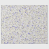 ホワイトアジサイONパステルパープル ラッピングペーパー (フラット)