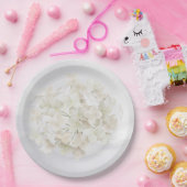 ホワイトアジサイonホワイト抽象芸術 ペーパープレート (パーティー)