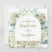 ホワイトアジランゲアアーチバプテスマ招待状 招待状 (正面)