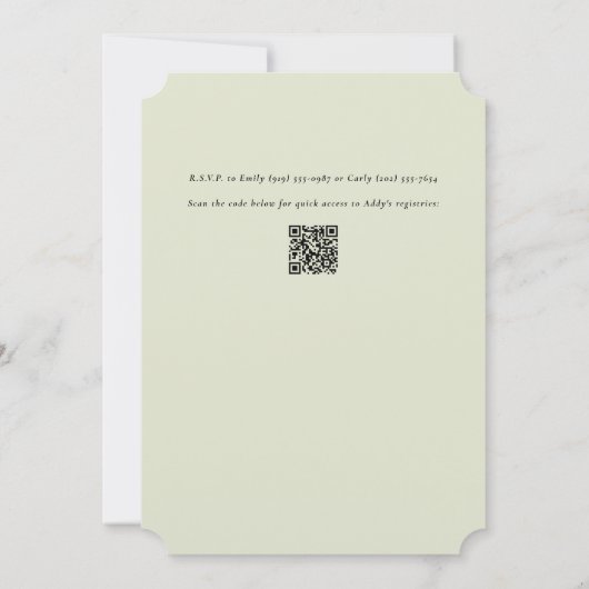 ホワイトアジランゲアグランドミレニアルブライダルシャワー 招待状 (裏面)