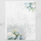 ホワイトアジランゲアシャビーシックなスクラップブック紙 (正面/裏面)