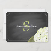 ホワイトアジランゲアジャールシャルボードブライダルシャワー 招待状 (裏面)