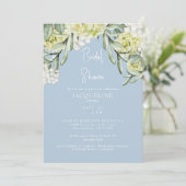 ホワイトアジランゲアスカイブルーブライダルシャワー 招待状 (スタンド正面)