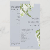 ホワイトアジランゲアダスティーブルー結婚式 プログラム (正面/裏面)