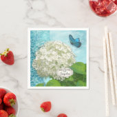 ホワイトアジランゲアバタフライダマスクブライダルシャワー スタンダードカクテルナプキン (インサイチュ)