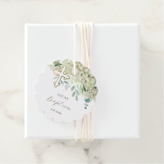 ホワイトアジランジェバプテスマメッセージカード フェイバータグ (インサイチュ)