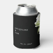 ホワイトアジンジスブラック結婚式の引き出物II 缶クーラー (缶正面)