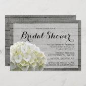 ホワイトアジ素朴ミブライダルシャワー 招待状 (正面/裏面)