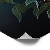 ホワイトアスティルベフラワーアートプリントポスター ポスター (角)