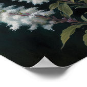 ホワイトアスティルベフラワーアートプリントポスター ポスター (角)