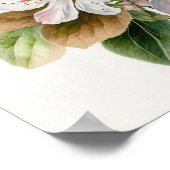 ホワイトアップルフラワーアートプリントポスター ポスター (角)