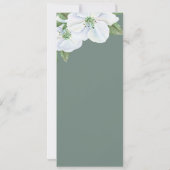 ホワイトアップルブロッサム メニュー ウェディング 招待状 (裏面)