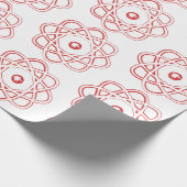 ホワイトアトム記号（赤） ラッピングペーパー (角)