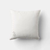 ホワイトアドオン名のミニマル黒猫 クッション (裏面)