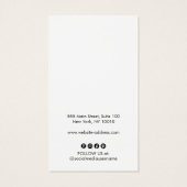 ホワイトアドロゴソーシャルメディアのイヤリングディスプレイカード (裏面)