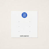 ホワイトアドロゴ3スタッドイヤリングディスプレイカード (正面)