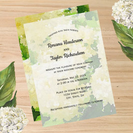 ホワイトアナベルアジサイ結婚式招待状 招待状