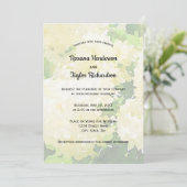 ホワイトアナベルアジサイ結婚式招待状 招待状 (スタンド正面)