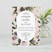 ホワイトアネモネオン赤面バラ結婚ズ 招待状 (スタンド正面)