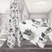 ホワイトアネモネグリーンユーカリ結婚ス ネクタイ