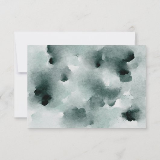 ホワイトアネモネスとバラフローラウェディングRSVPカード 出欠カード (裏面)