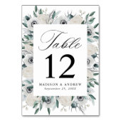 ホワイトアネモネスとバラ結婚ズ テーブルナンバー (裏面)