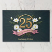 ホワイトアネモネス25結婚周年ランチョンマット ペーパーパッド (正面)