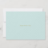 ホワイトアネモネズブルーフローラハッピーマザーズデイ カード (裏面)