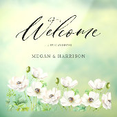 ホワイトアネモネフラワーウェルカム ウィンドウサイン (シート3)