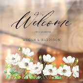 ホワイトアネモネフラワーウェルカム ウィンドウサイン (シート2)