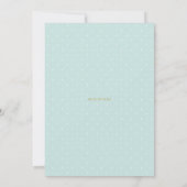 ホワイトアネモネフローラ男女兼用ベビーシャワー 招待状 (裏面)